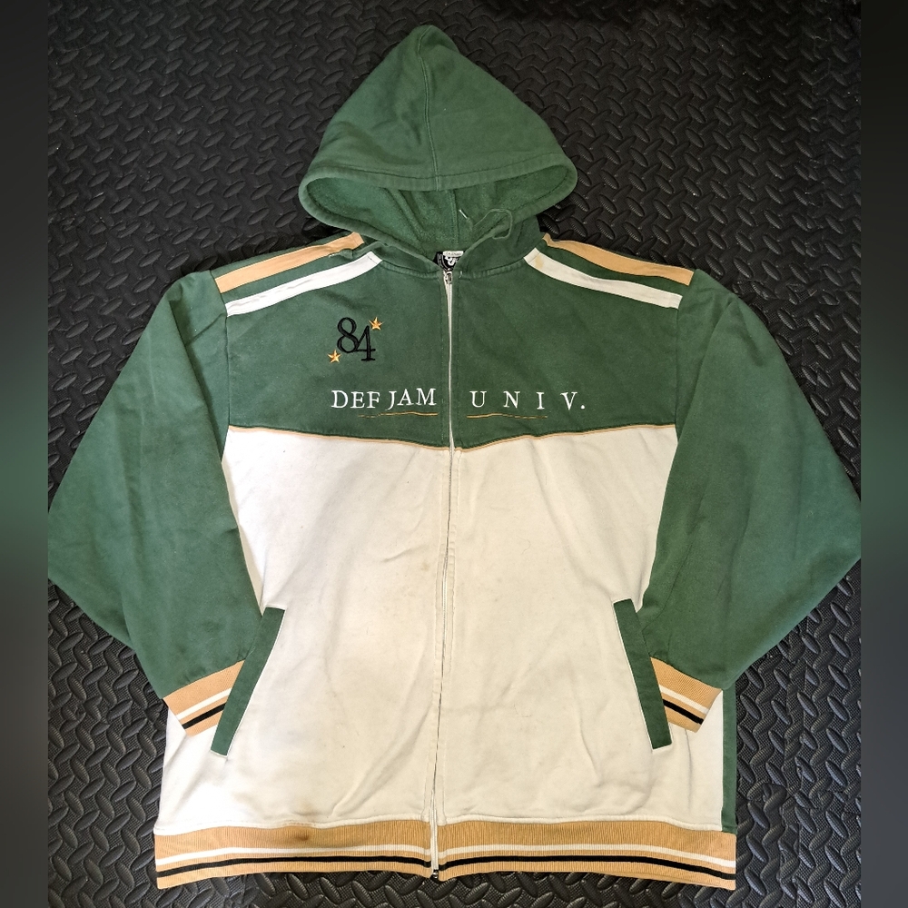 Vintage def jam university zip up sweater